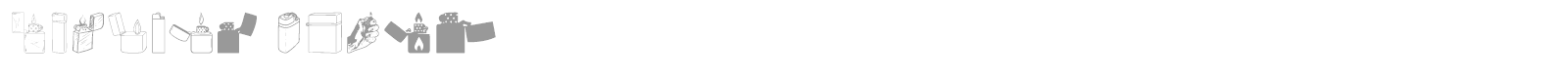 Lighter Icons font preview